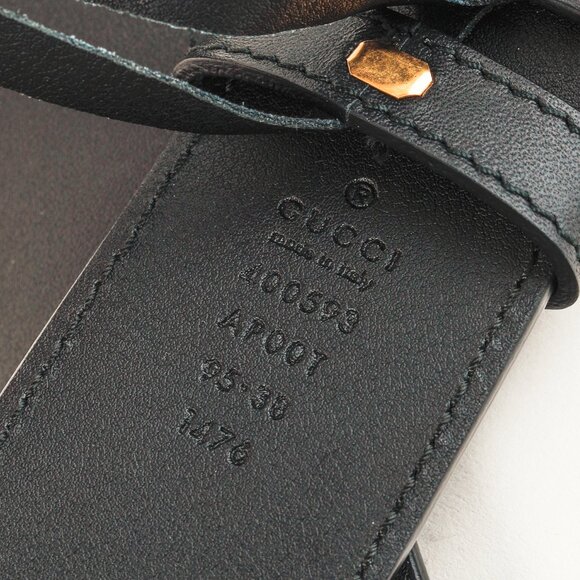 Gucci GG Marmont Black Leather Wide Belt - Picture 5 of 5